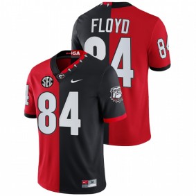 Georgia Bulldogs Leonard Floyd #84 100th Season NFL Alumni Jersey Red Black Split Edition