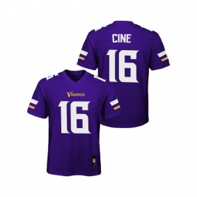 Minnesota Vikings Lewis Cine 2022 NFL Draft Purple Youth Game Jersey #16