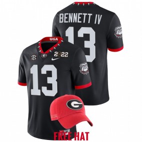 Georgia Bulldogs Stetson Bennett #13 CFP Jersey Black 2021 Orange Bowl Champions