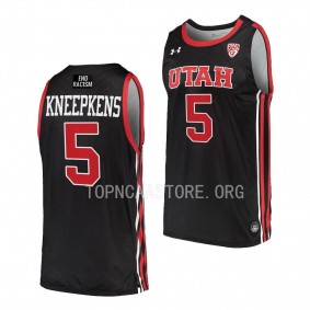 Gianna Kneepkens Utah Utes #5 Black Women's Basketball Jersey 2022-23