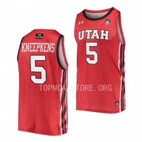 Utah Utes Gianna Kneepkens Red #5 Women's Basketball Jersey 2022-23 Unisex