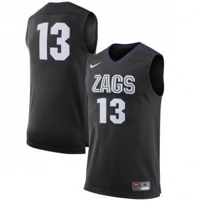 Male Gonzaga Bulldogs #13 Black Basketball Jersey