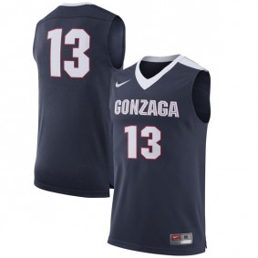 Male Gonzaga Bulldogs #13 Navy Basketball Jersey