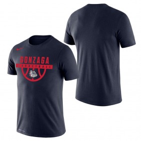 Gonzaga Bulldogs Basketball Drop Legend Performance T-Shirt Navy