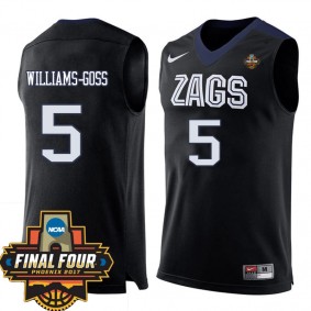 Gonzaga Bulldogs #5 Nigel Williams-Goss Black NCAA Basketball 2017 Final Four Team Jersey