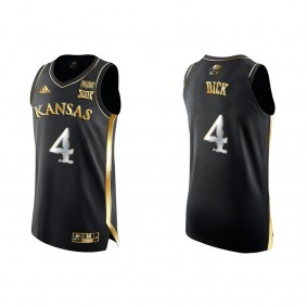 Gradey Dick Kansas Jayhawks Golden Edition College Basketball Jersey Black