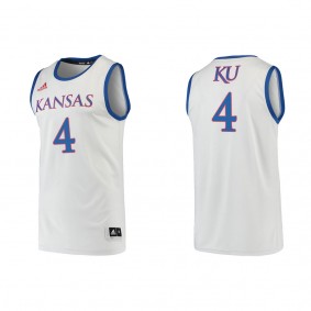 Gradey Dick Kansas Jayhawks adidas Swingman College Basketball Jersey Gray