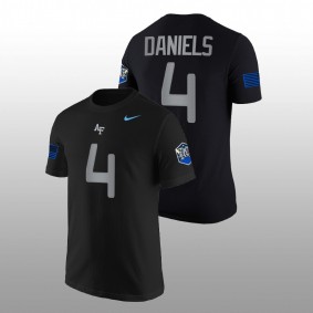 Haaziq Daniels #4 Air Force Falcons Space Force Rivalry Replica Jersey T-Shirt Black