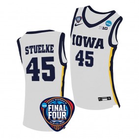 Hannah Stuelke Iowa Hawkeyes #45 White 2024 NCAA March Madness Final Four Jersey Unisex Womens Basketball