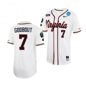 Henry Godbout Virginia Cavaliers #7 White 2023 College World Series NCAA Baseball Jersey