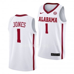 Alabama Crimson Tide Herbert Jones College Basketball uniform White #1 Jersey