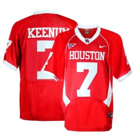 Youth Houston Cougars #7 case Keenum Red Football Jersey