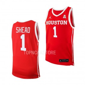 Jamal Shead Houston Cougars Red 2022-23 NCAA Basketball Youth Jersey