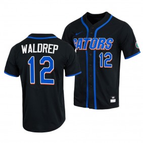 2023 MLB Draft Top prospects Hurston Waldrep Florida Gators #12 Black College Baseball Jersey Men