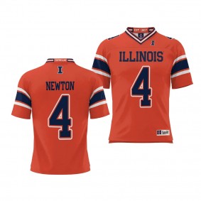 Jer'Zhan Newton Illinois Fighting Illini NIL Player #4 Jersey Men's Orange Football Uniform