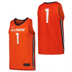 Illinois Fighting Illini Nike Replica Basketball Jersey Orange