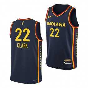 Caitlin Clark Indiana Fever Navy 2024 WNBA Draft Explorer Edition Youth Jersey