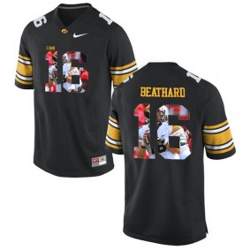 Iowa Hawkeyes #16 C.J. Beathard Black Printing Player Portrait NCAA Football Premier Jersey