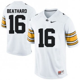 Male Iowa Hawkeyes #16 C.J. Beathard White Football Jersey