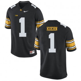 Iowa Hawkeyes #1 Black College Alumni Football Marshall Koehn Jersey