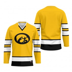 Iowa Hawkeyes Hockey Jersey Gold