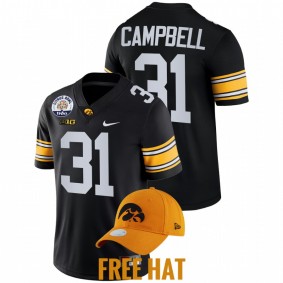 Iowa Hawkeyes Jack Campbell #31 Free Hat Jersey Black 2021 Citrus Bowl