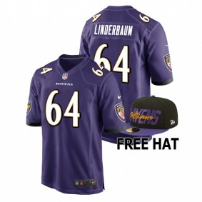 Tyler Linderbaum Baltimore Ravens 2022 NFL Draft Purple Game Jersey Men