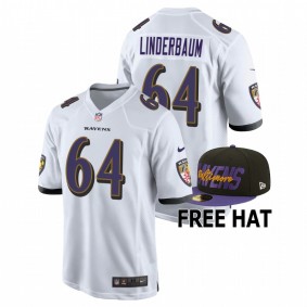 Tyler Linderbaum Baltimore Ravens 2022 NFL Draft White Game Jersey Men