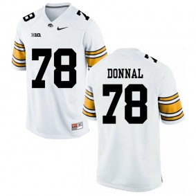 Iowa Hawkeyes #78 White College Alumni Football Andrew Donnal Jersey