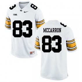 Iowa Hawkeyes #83 White College Alumni Football Riley McCarron Jersey