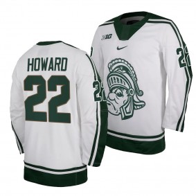 Isaac Howard Michigan State Spartans White Replica Hockey Jersey 2023-24