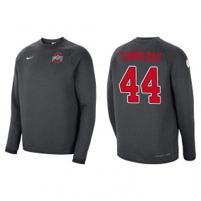 J.T. Tuimoloau Ohio State Buckeyes Nike 2022 College Football Playoff Media Night Tech Fleece Pullover Sweatshirt Anthracite