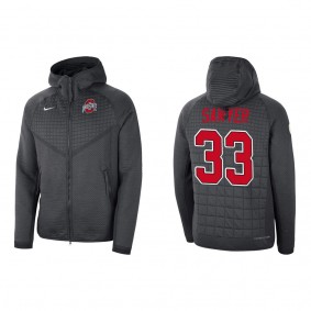 Jack Sawyer Ohio State Buckeyes Nike 2022 College Football Playoff Media Night Tech Fleece Full-Zip Hoodie Anthracite