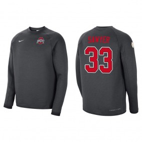 Jack Sawyer Ohio State Buckeyes Nike 2022 College Football Playoff Media Night Tech Fleece Pullover Sweatshirt Anthracite