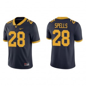 Jacolby Spells West Virginia Mountaineers Nike Home Game Jersey Navy