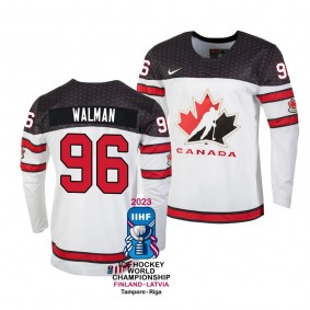 Canada Hockey Jake Walman #96 White Home Jersey 2023 IIHF World Championship