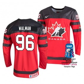 Jake Walman Canada Hockey 2023 IIHF World Championship Red Away Jersey #96