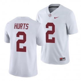 Alabama Crimson Tide Jalen Hurts White College Football Men's Game Jersey