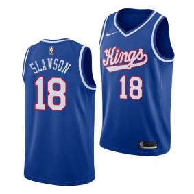 2023 NBA Draft Jalen Slawson #18 Kings Blue Classic Edition Jersey