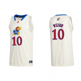 Jalen Wilson Kansas Jayhawks adidas Swingman College Basketball Jersey Cream