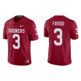 Jalil Farooq Oklahoma Sooners Nike Game College Football Jersey Crimson