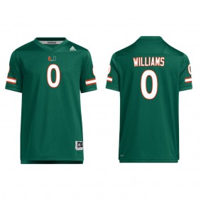 James Williams Miami Hurricanes adidas Team Replica Football Jersey Green