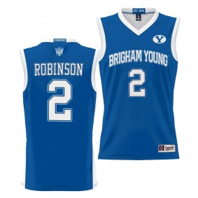 BYU Cougars Jaxson Robinson Royal #2 NIL Basketball Jersey Lightweight Unisex