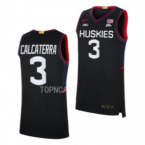 UConn Huskies Joey Calcaterra Black #3 Jersey Limited Basketball