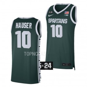 Joey Hauser #10 Michigan State Spartans Limited Basketball Jersey Green