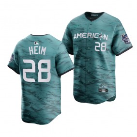 2023 MLB All-Star Game Jonah Heim American League Limited Player Teal Jersey Men #28