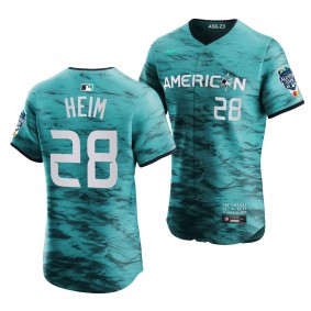 American League Jonah Heim 2023 MLB All-Star Game Teal #28 Jersey Vapor Premier Elite Player