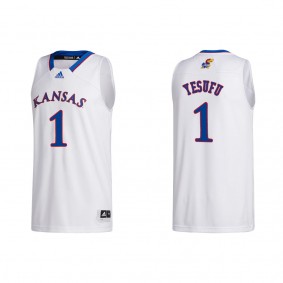 Joseph Yesufu Kansas Jayhawks adidas College Basketball Jersey White