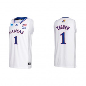 Joseph Yesufu Kansas Jayhawks adidas Team College Basketball Jersey White