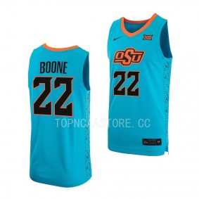 OSU Cowboys Kalib Boone Turquoise #22 Replica Jersey 2022-23 Alternate Basketball